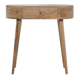 Console Table - ELIORA Nordic Style Leg Console Oak 80cm