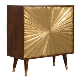 MESHA Sideboard Solid Wood Storage Cabinet - Gold