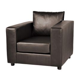 Armchair - NORFOLK Leather 1 Seater Sofa - Brown