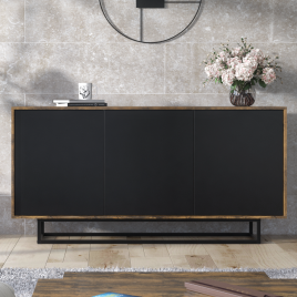 Loft Retro Industrial Sideboard Vintage Oak TV Unit Cabinet Stand 160cm - Industrial Oak