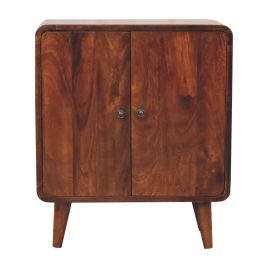 MINTO Sideboard Chestnut Wood Storage Cabinet - Brown