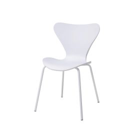 TIERRA Plastic Chairs with Metal legs White - Set of 4