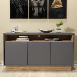 MERIDA Sideboard 130cm - Dark Grey
