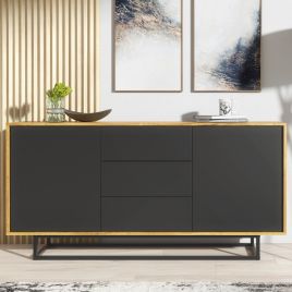 BURGOS Sideboard 140cm - Black