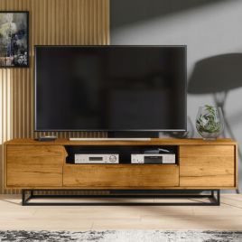 PEARL TV Unit 200cm - Dark Oak