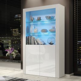 MENTON Display Cabinet 170cm - White