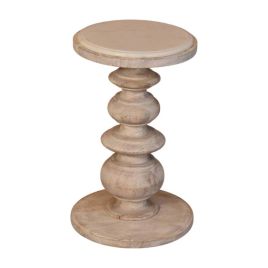 BELLORA Side Table Marble Top Accent Table - White