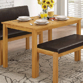 Quince Dining Table Only in Natural Oak Finish - Rectangular Shape