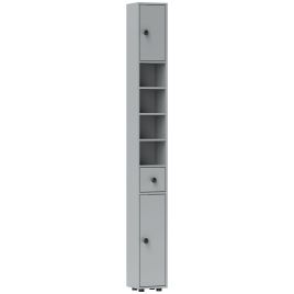 KANSAS 180cm Slim Bathroom Cabinet with Drawer Grey