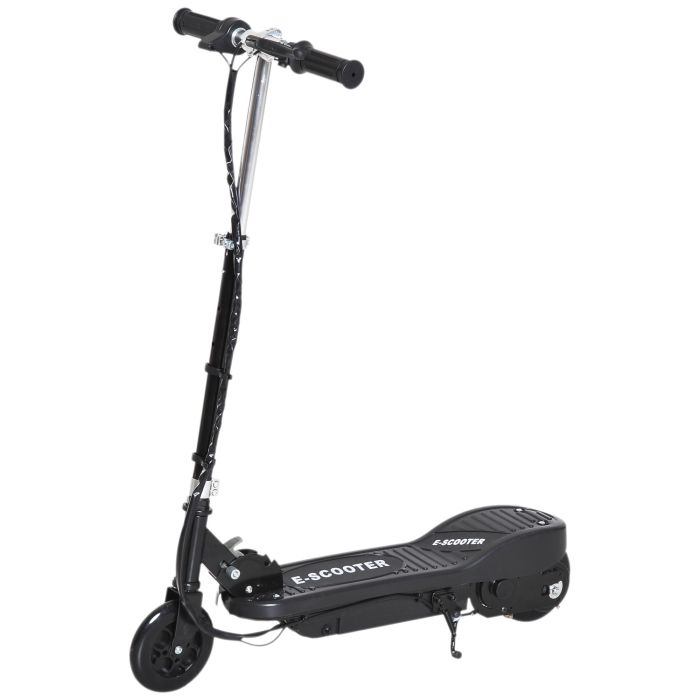 Kids Folding Electric Bike with Adjustable Seat - Black
