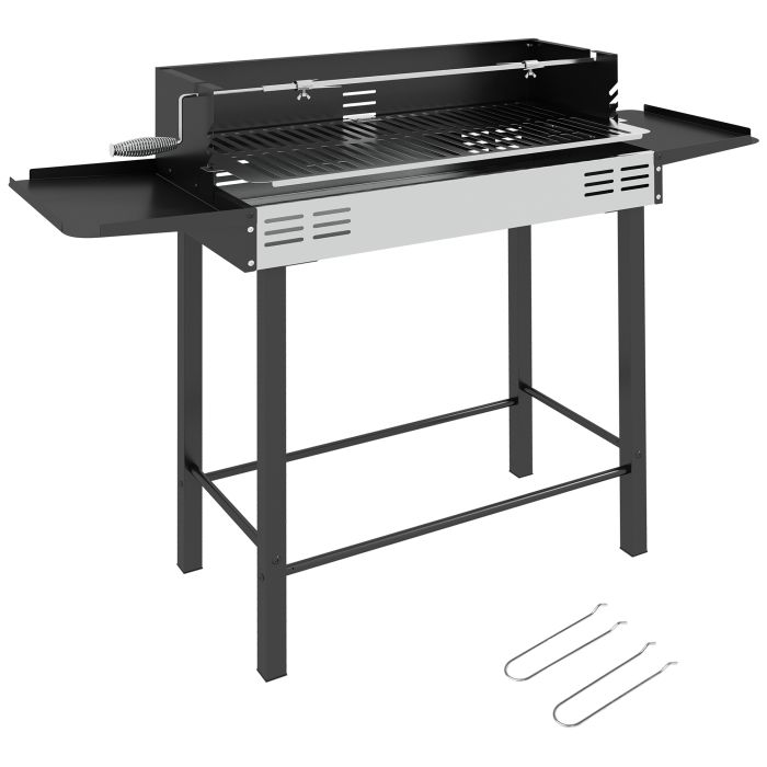 Jones BBQ Rotisserie Grill Roaster for Chicken Turkey - Black