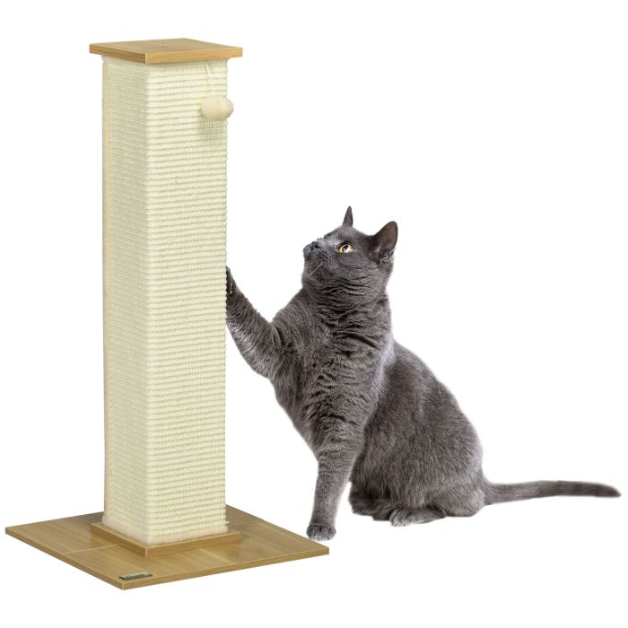 80 cm Scratching Post Cat Tree with Play Ball, Scratching Post Made of Sisal Rope