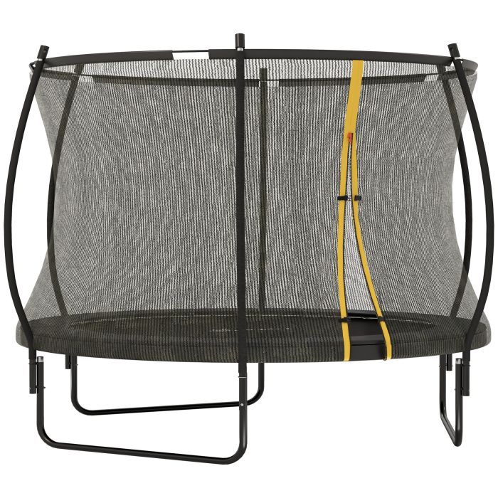 SPORTEDGE 8ft Trampoline with Enclosure Net and Spring Cover, Outdoor Trampoline Garden Jumping Mat, Black