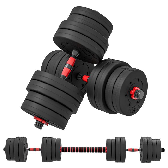 Scott 30kg 2 IN 1 Adjustable Dumbbells Set - Black
