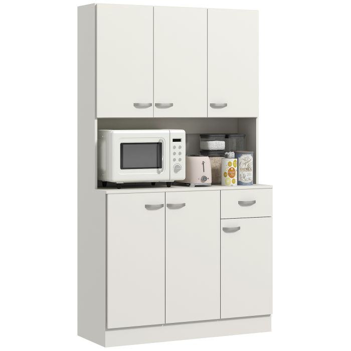 HERON Freestanding Kitchen Pantry Storage Cabinet - White