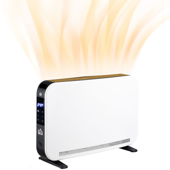 Scott Portable Electric Heater with 24H Timer and Overheat Protection - White
