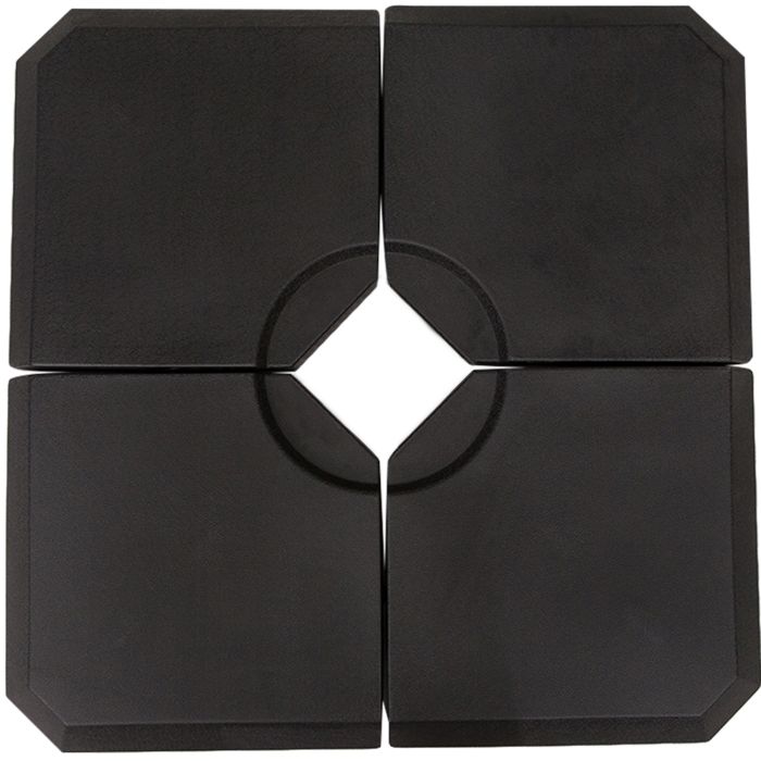 HD Polyethylene Sand or Water Fillable Parasol Base Black
