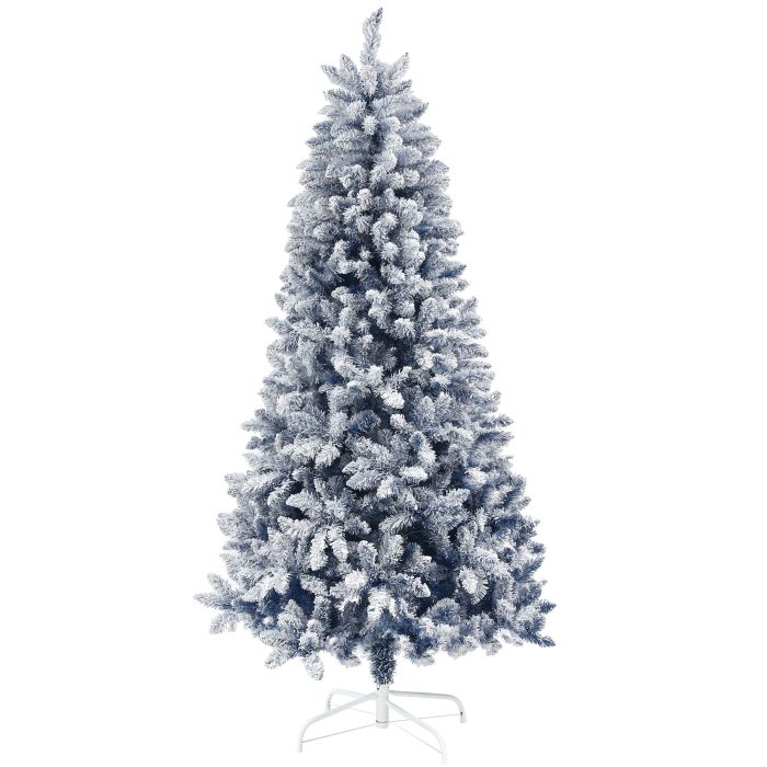 Scott 6ft Flocked Artificial Christmas Tree with Snow Frosted Tips - Blue