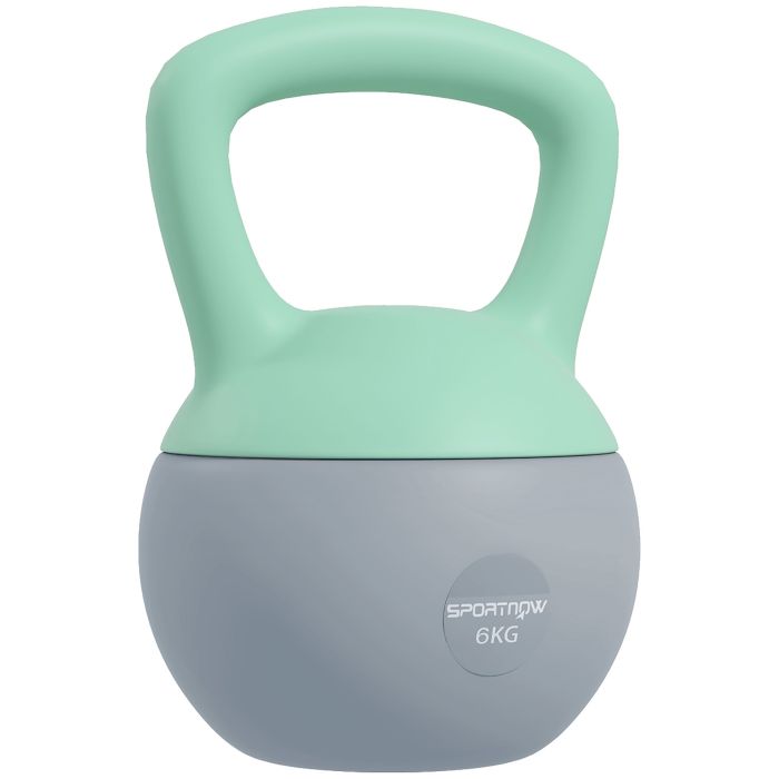 McAlpin 6KG Kettlebell with Non-Slip Handle for Home Gym Weight - Grey and Green