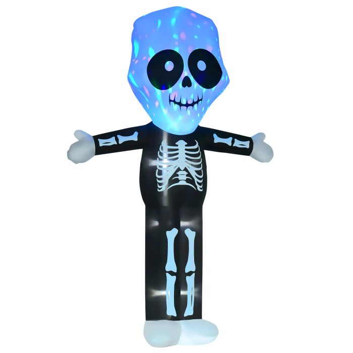 Yangon 3m LED Halloween Inflatable Skeleton Ghost Decoration - Black and White