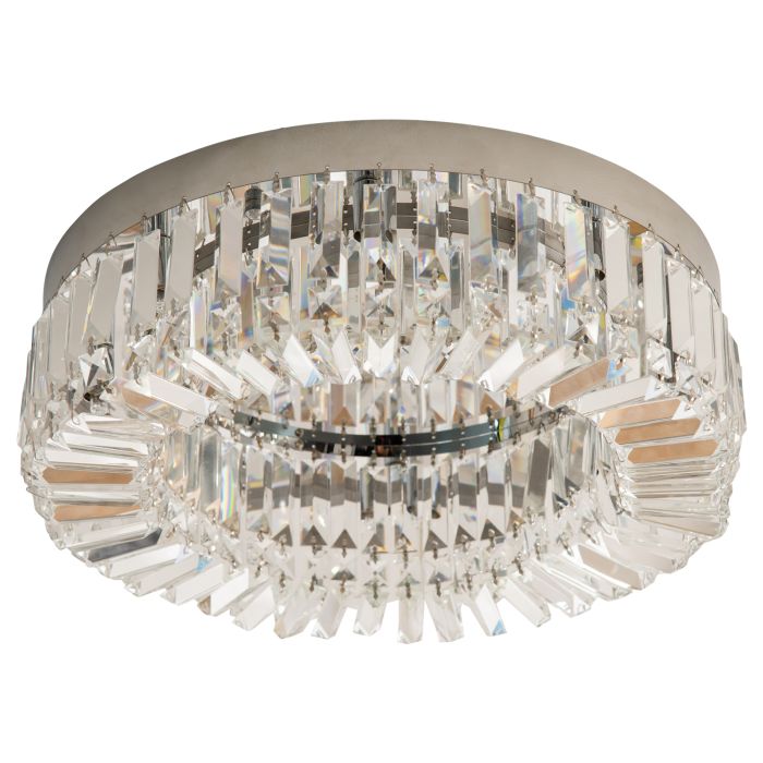Crystal Ceiling Light Modern Chandeliers Stainless Steel Pendant Lights with Crystal Decorations for Living Room Bedroom Hall Silver