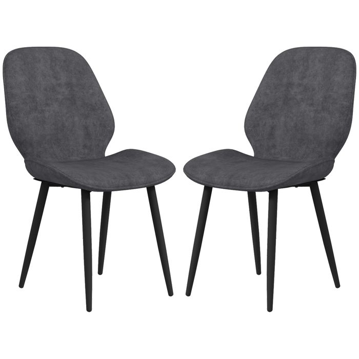 Velvet Dining Chairs, Set of 2 Dining Room Chairs with Metal Legs for Living Room, Dining Room, Grey