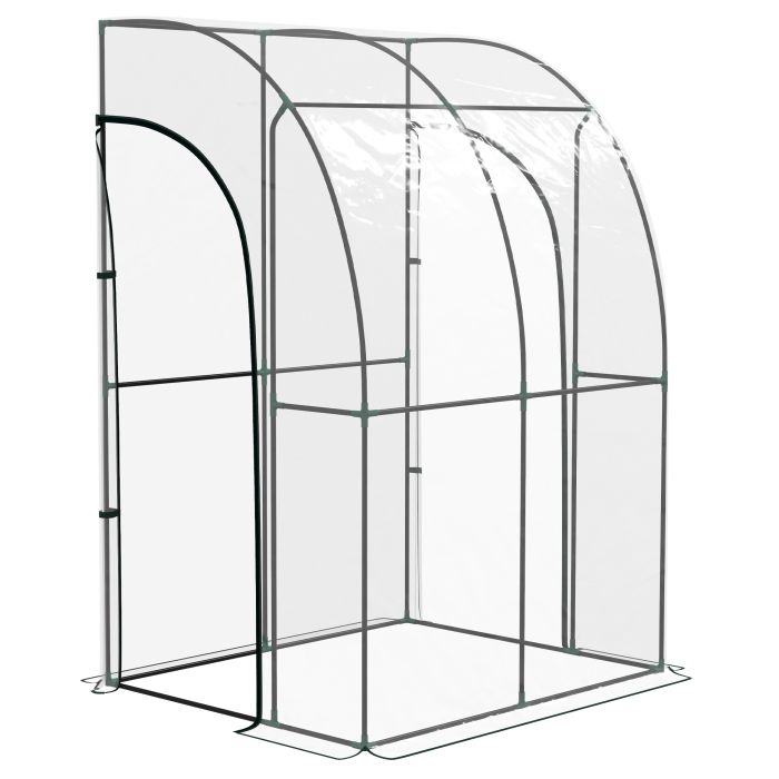 Jones Walk-In Lean To Greenhouse with Accessories - 143cm x 118cm