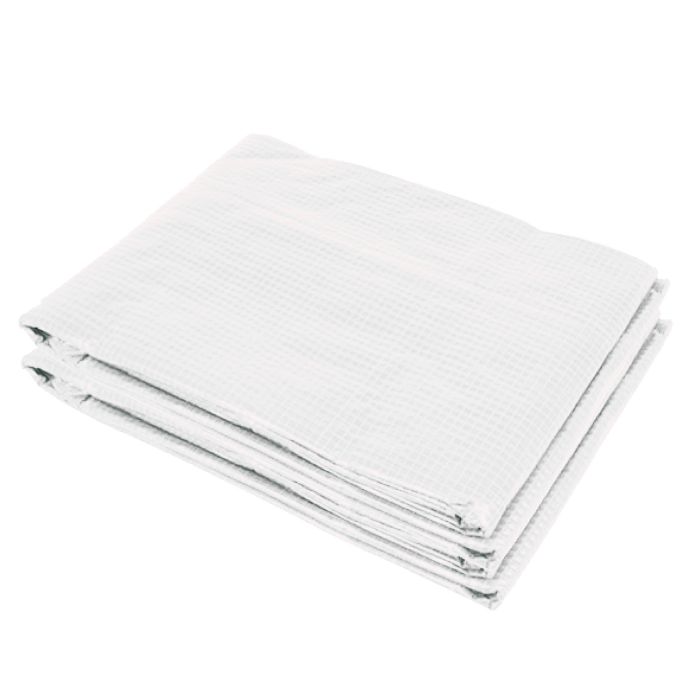 Greenhouse Replacement Cover ONLY Winter Garden Plant PE Cover with Roll-up Windows Door, 6 x 3 x 2m White