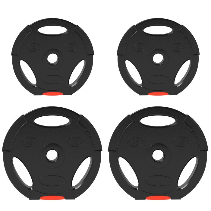 SPORTEDGE Olympic Weight Plates Set Two 10kg Two 5kg - Black