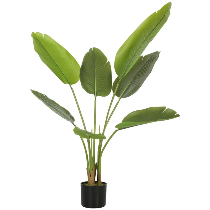HERON 109cm Artificial Bird Paradise Plant Faux Banana Leaf Tree - Green