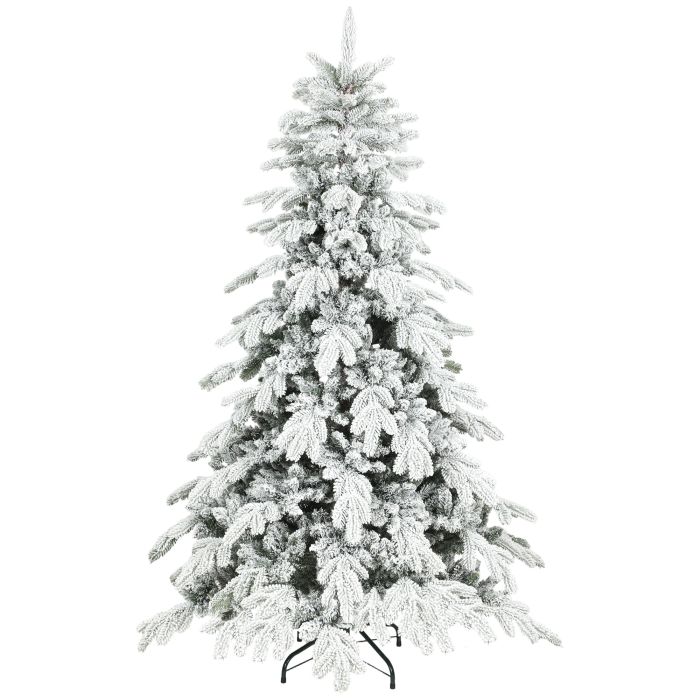 YENTON Super Flocked Christmas Tree Plastic 6ft - Green