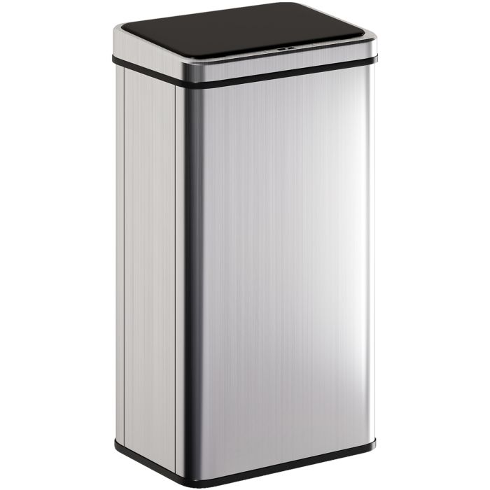SELVEN Kitchen Rubbish Sensor Bin ABS Stainless Steel Motion Touchless 50L - Silver Tone
