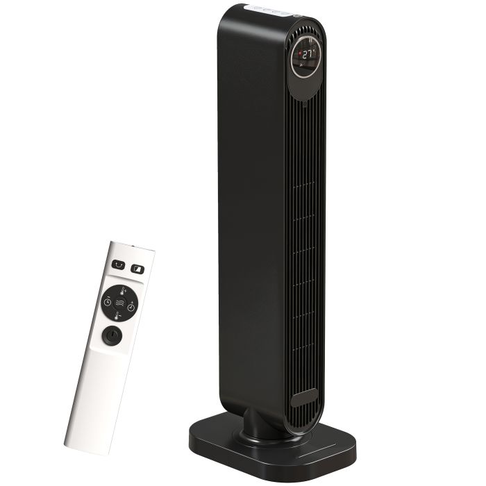 FAVRE Electric Heater ABS Ceramic Timer Oscillating - Black