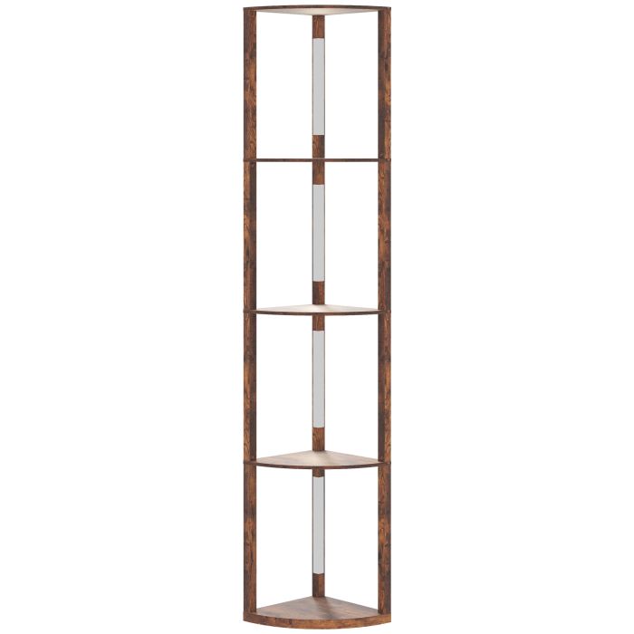 VENQORA 3 Tier Corner Floor Lamp - Brown