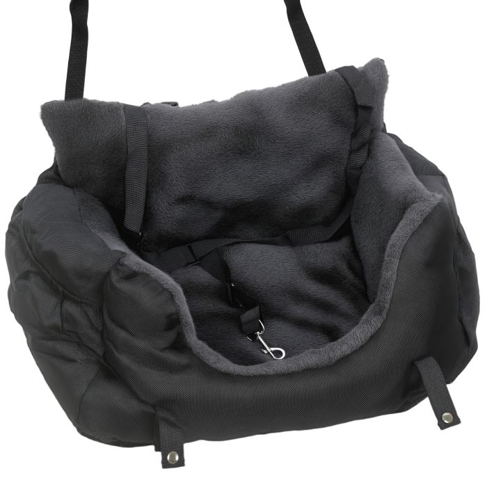 CORVETHRA Dog Car Seat for Small Dogs with Fixed Buckle washable Cover - Black