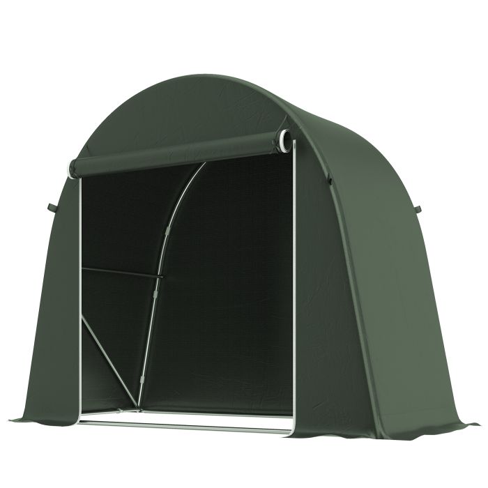 QUORNDALE Garden Storage Tent 8 x 4ft Waterproof Bike Shelter - Green