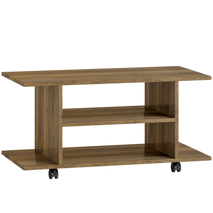 ELDEN Modern TV Cabinet with Storage Shelves - Walnut