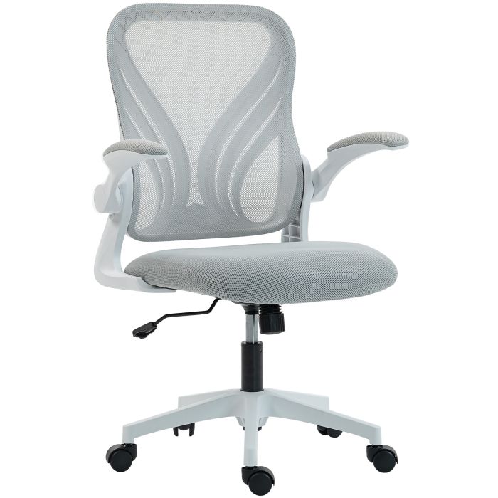 YARDHAM Mesh Office Chair with Foldable Backrest - Light Grey