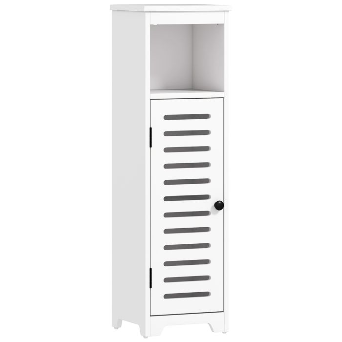 VELIX Wooden Bathroom Floor Storage Cabinet - White