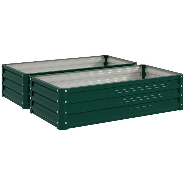 BELIVO Metal Raised Garden Bed Set - Green