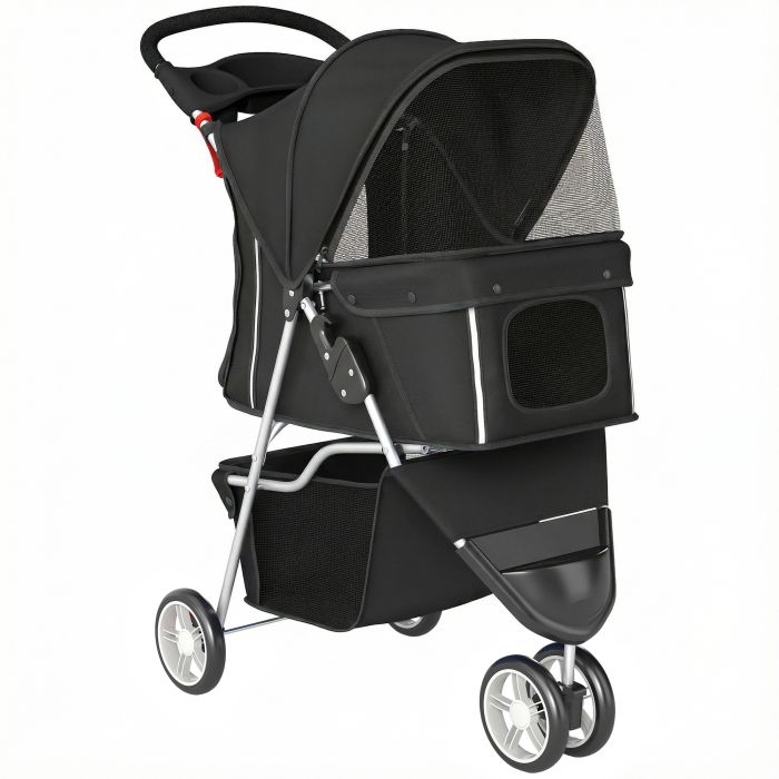 Easbury Black Fabric Pet Stroller - 44cm