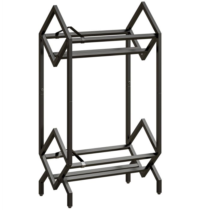 Velen Black Metal 2 Tier Bookcase - 25.4cm