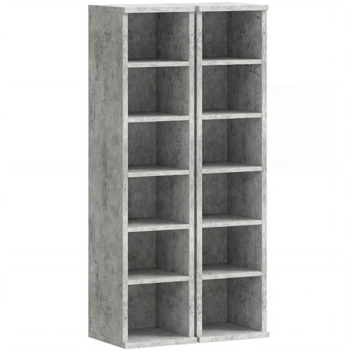 Winheir Grey Particle Board Bookcase Set of 2 - 21cm