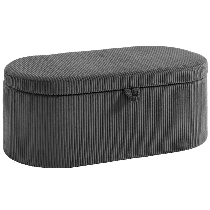 Stamore Dark Grey Multilayer Board Storage Padded Seat - 105cm