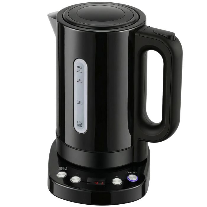 Ashglen Black Stainless Steel Electric Kettle - 14.1cm