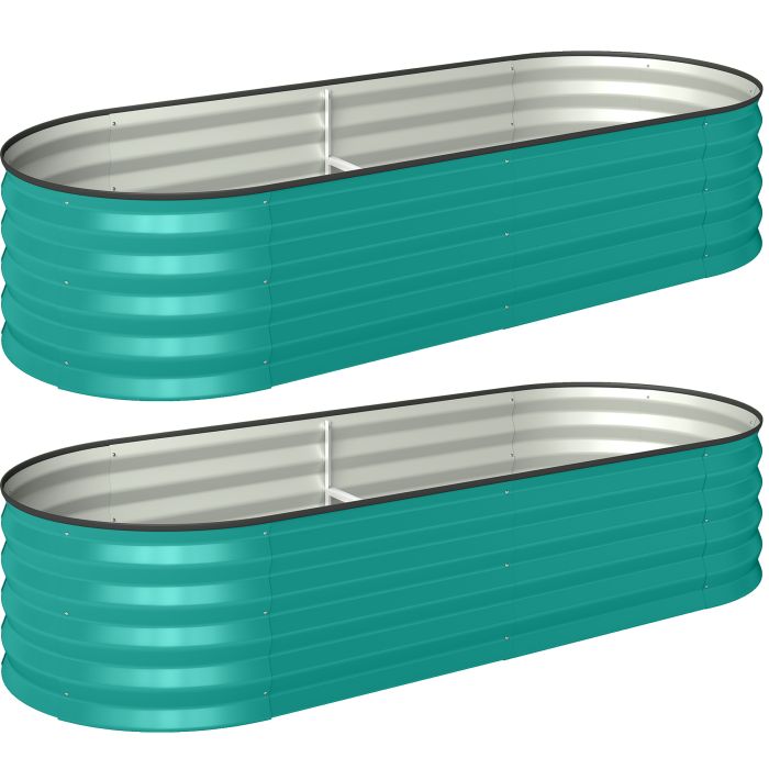 Norford Green Steel Planter Set of 2 - 150cm