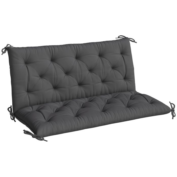 Valcote Black Fabric Swing Chair Cushion - 110cm