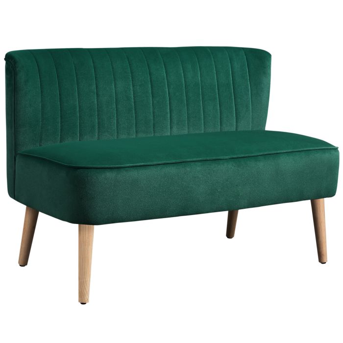Rosmont Velvet 2 Seater Sofa - Dark Green