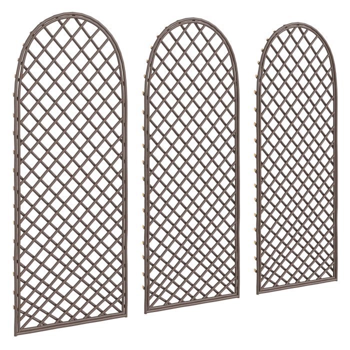 Brilyne Natural Wicker Trellis Panels Arch - 2cm