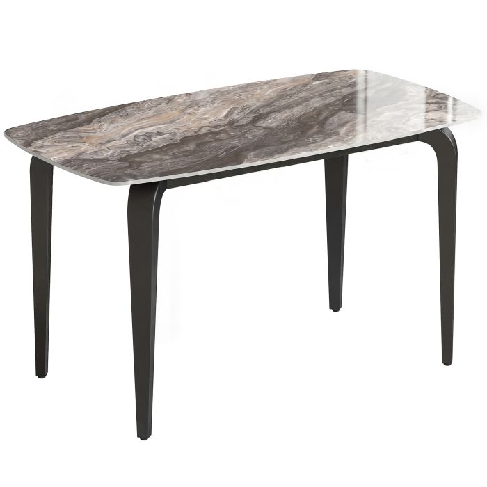 Brocrof Brown Metal Dining Table - 130cm